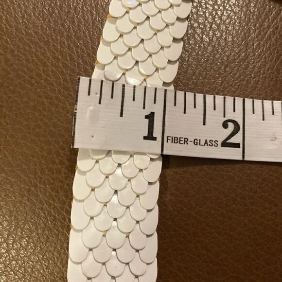 Vintage Ivory Colored Expandable Scales Belt main image 13